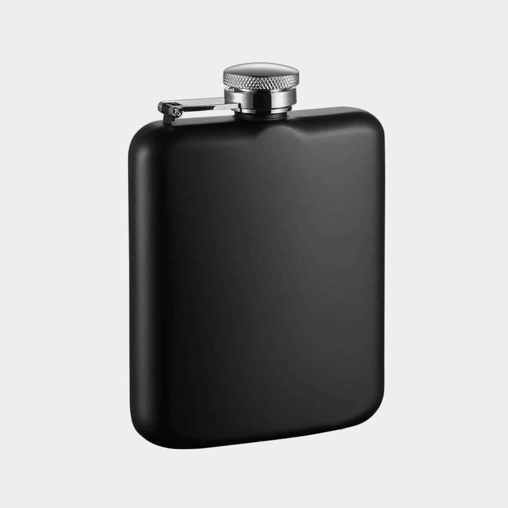Matte Black Stainless Steel Flask