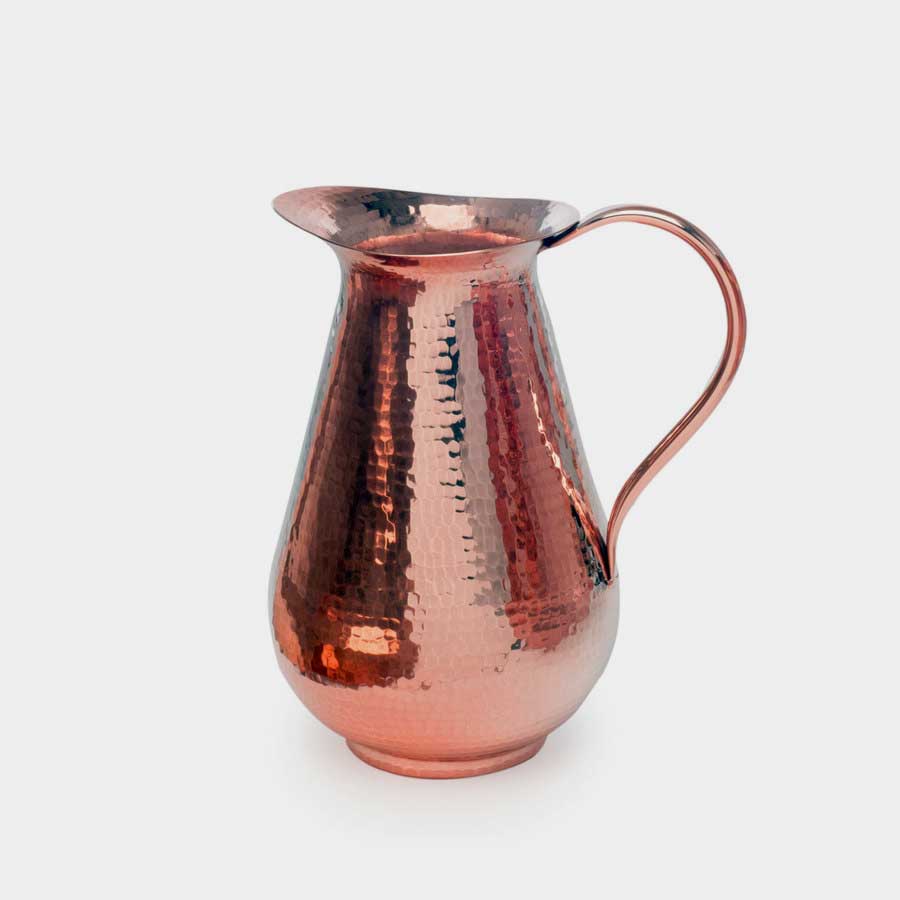 Hammered Copper Water Pitcher | Bevvy Shop