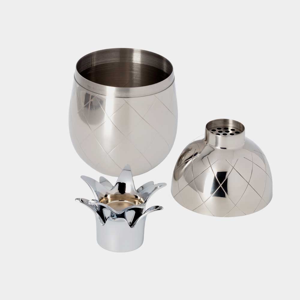 Pineapple Cocktail Shaker Silver | Bevvy Shop